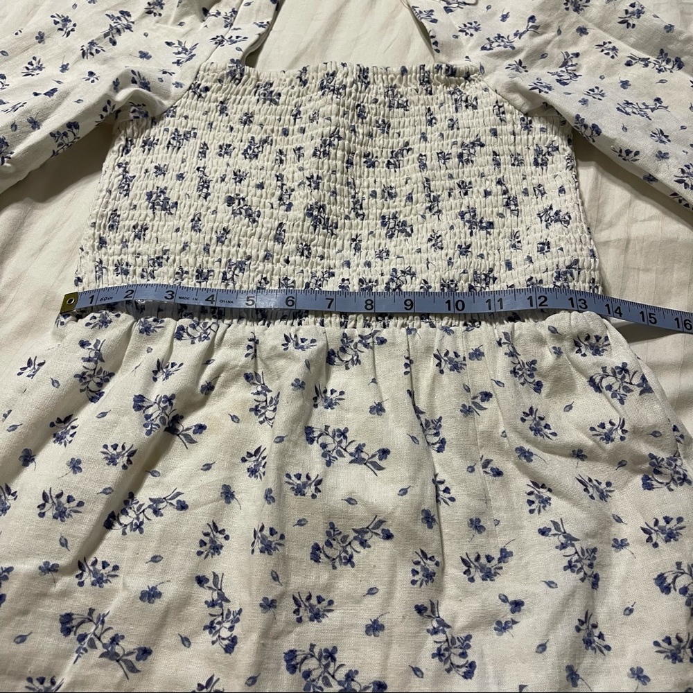 House of Harlow Linen Blend Floral Midi Dress S - Picture 9 of 13